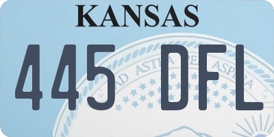 KS license plate 445DFL