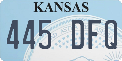 KS license plate 445DFQ