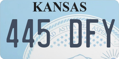 KS license plate 445DFY