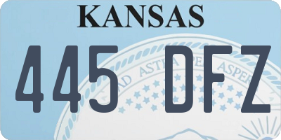 KS license plate 445DFZ