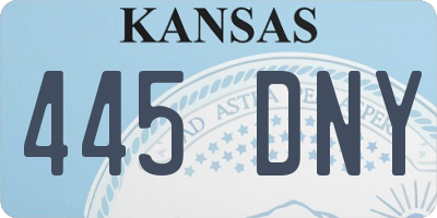 KS license plate 445DNY