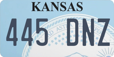 KS license plate 445DNZ