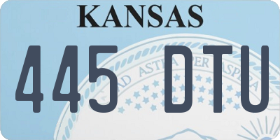 KS license plate 445DTU