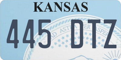 KS license plate 445DTZ