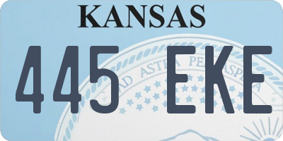 KS license plate 445EKE