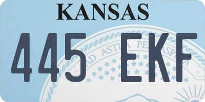 KS license plate 445EKF