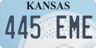 KS license plate 445EME