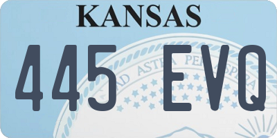 KS license plate 445EVQ