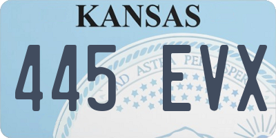 KS license plate 445EVX