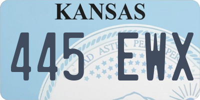 KS license plate 445EWX