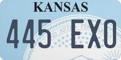 KS license plate 445EXO