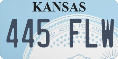 KS license plate 445FLW