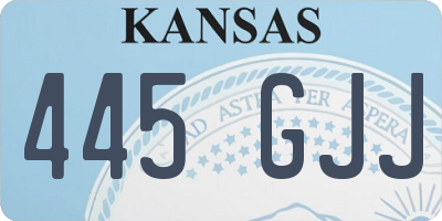 KS license plate 445GJJ