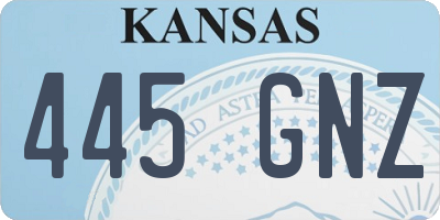KS license plate 445GNZ