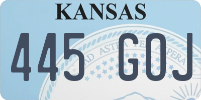 KS license plate 445GOJ