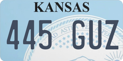KS license plate 445GUZ