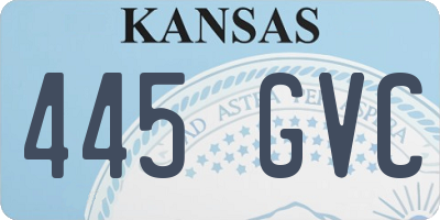 KS license plate 445GVC