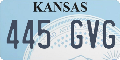 KS license plate 445GVG
