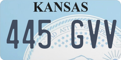 KS license plate 445GVV