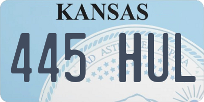 KS license plate 445HUL