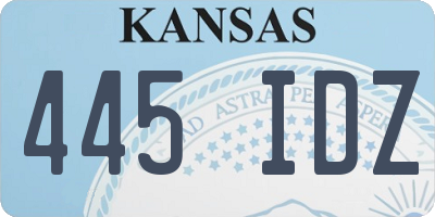 KS license plate 445IDZ