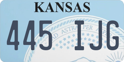 KS license plate 445IJG