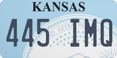 KS license plate 445IMQ
