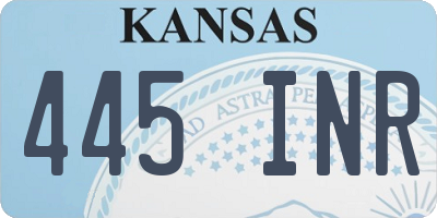 KS license plate 445INR