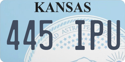 KS license plate 445IPU