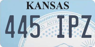 KS license plate 445IPZ