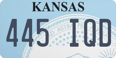 KS license plate 445IQD