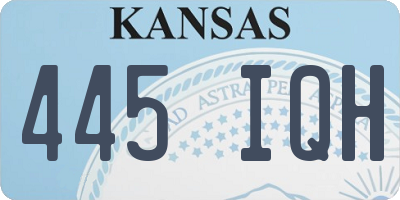 KS license plate 445IQH