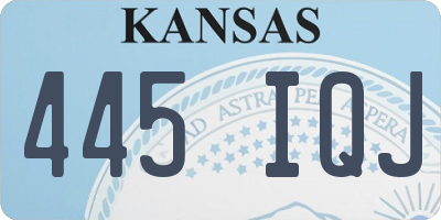 KS license plate 445IQJ
