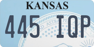 KS license plate 445IQP