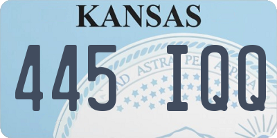 KS license plate 445IQQ