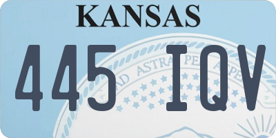 KS license plate 445IQV