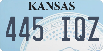 KS license plate 445IQZ