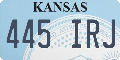KS license plate 445IRJ