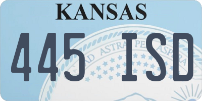 KS license plate 445ISD
