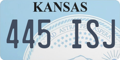 KS license plate 445ISJ