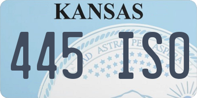 KS license plate 445ISO