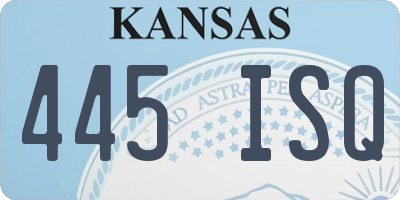 KS license plate 445ISQ