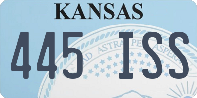 KS license plate 445ISS