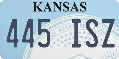 KS license plate 445ISZ