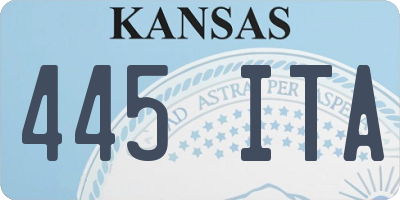 KS license plate 445ITA