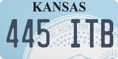 KS license plate 445ITB