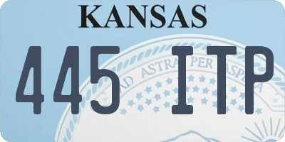 KS license plate 445ITP