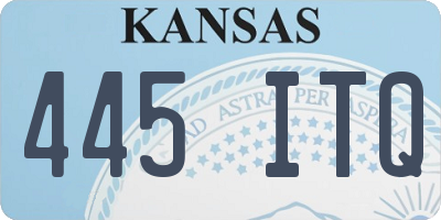 KS license plate 445ITQ