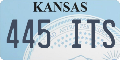 KS license plate 445ITS
