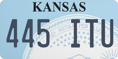 KS license plate 445ITU